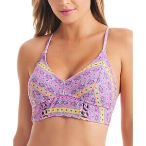 Jessica Simpson Women's Cropped Cami Bikini Top Women's Swimsuit S 14222